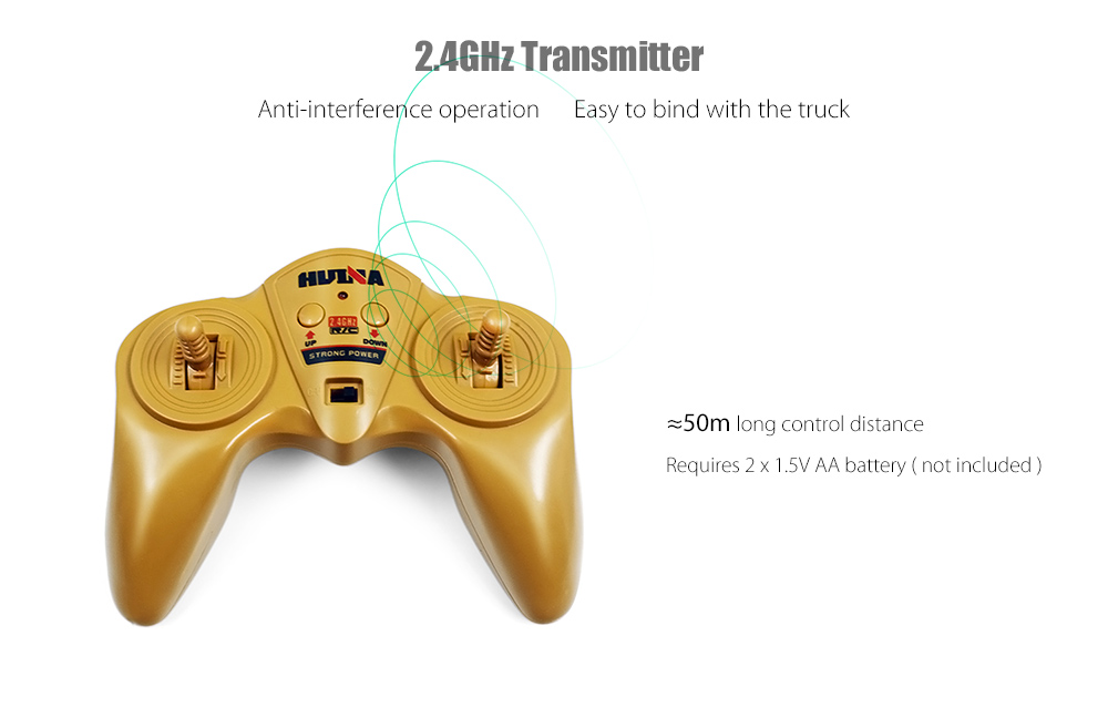 HUINA TOYS 1590 1:18 2.4GHz 6CH RC Alloy Timber Grab Truck RTR Grasper Opening Closing / Movable Arm / Mechanical Sound