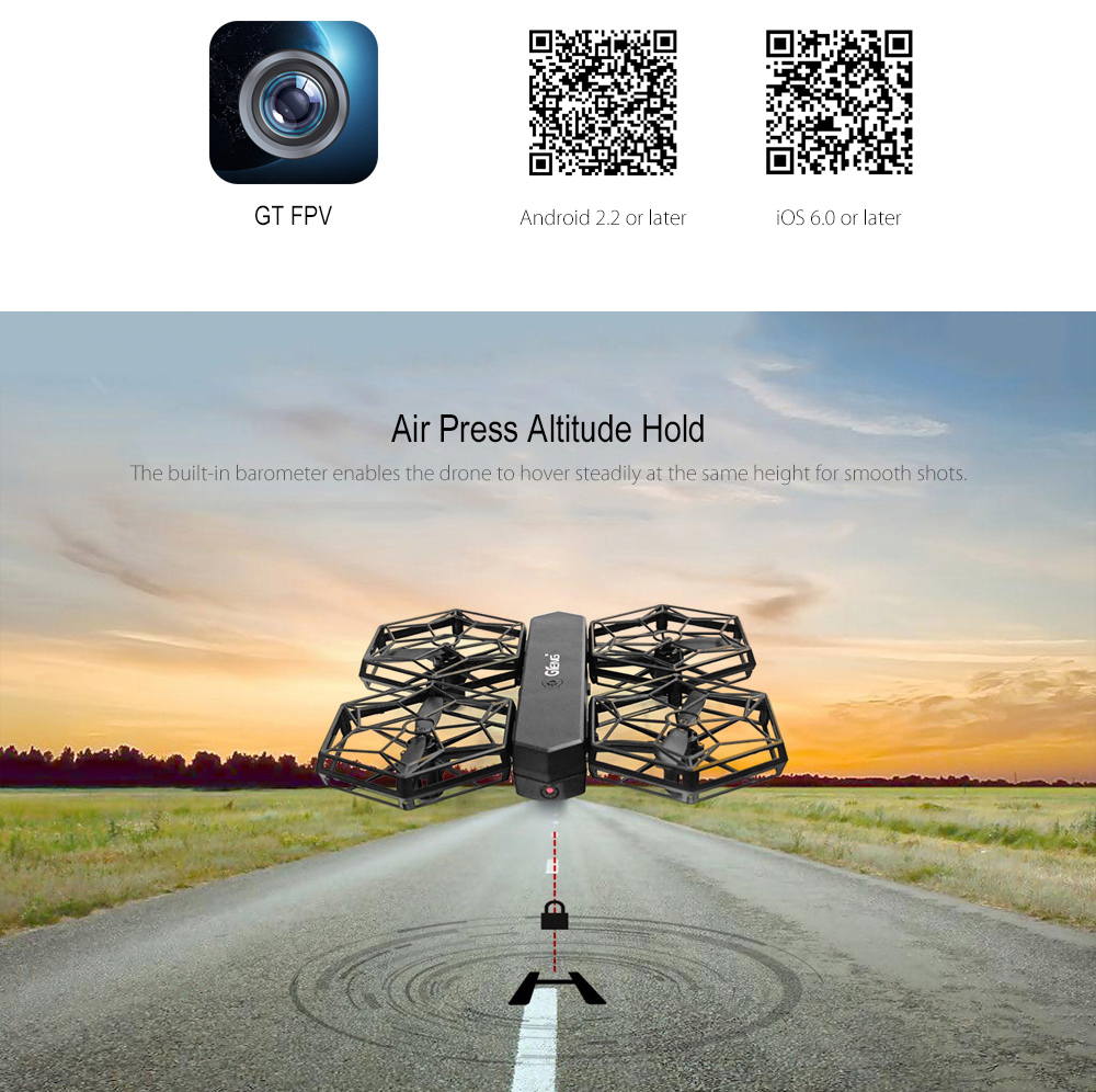 GTENG T908W WINNER DIY 2.4GHz 4CH RC Quadcopter RTF WiFi FPV 0.3MP Camera / Air Press Altitude Hold / Modular Design