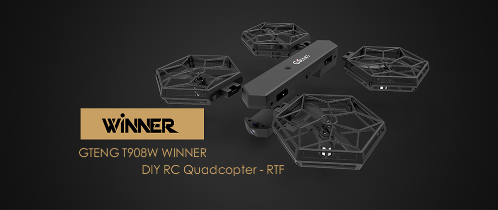 GTENG T908W WINNER DIY 2.4GHz 4CH RC Quadcopter RTF WiFi FPV 0.3MP Camera / Air Press Altitude Hold / Modular Design