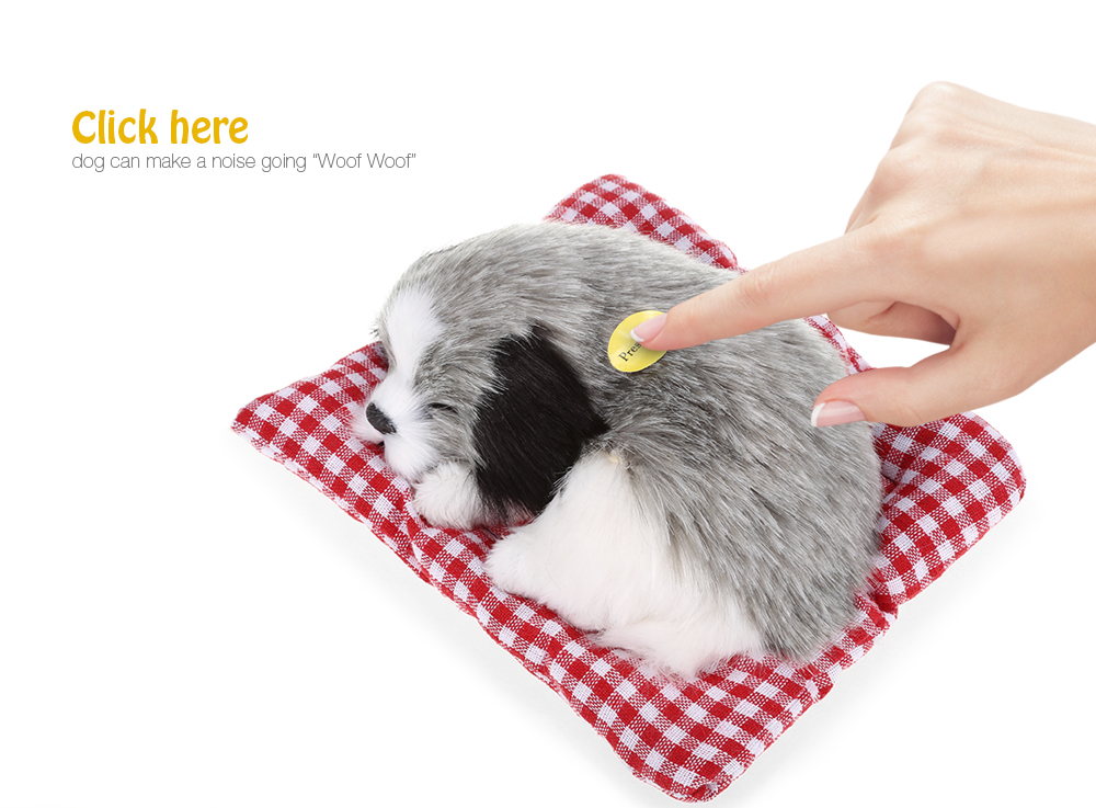 Simulation Animal Squatting Dog Craft Toy with Sound Simulation Animal Squatting Dog Craft Toy with Sound