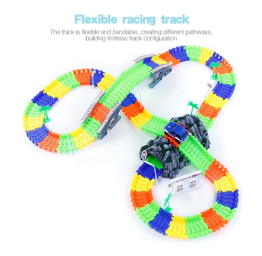 192PCS NO.238 DIY Racing Track Assembly Flexible Twister Car Toy