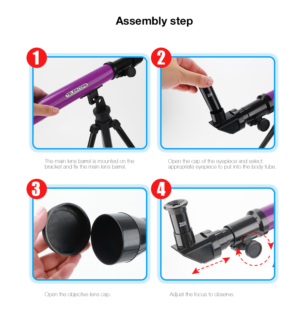 CHN AOHUA 3341 Kids Science Education Elementary Astronomy Telescope Eyepiece Toy CHN AOHUA 3341 Kids Science Education Elementary Astronomy Telescope Eyepiece Toy