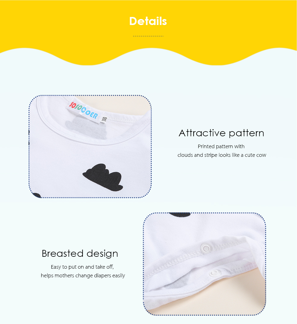 SOSOCOER Kids Jumpsuit Baby Clothing Rompers Striped Clouds Printed Newborn Clothes SOSOCOER Kids Jumpsuit Baby Clothing Rompers Striped Clouds Printed Newborn Clothes