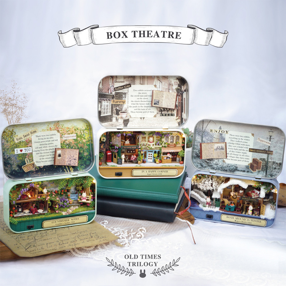 DIY Miniature House Kit Assembled Model Creative Gift Toy Box Theater Old Times Trilogy - Wander in Winter