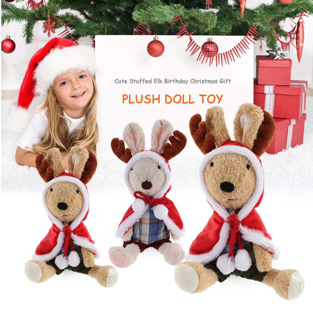 Stuffed Elk Plush Doll Toy Christmas Gift