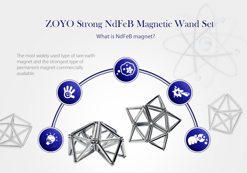 ZOYO Strong NdFeB Magnetic Wand Set Birthday DIY Intelligent Gift