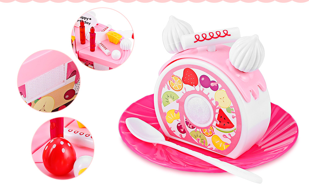 73PCS Birthday Party Food Fruit Cake Play Toy for Kids 73PCS Birthday Party Food Fruit Cake Play Toy for Kids