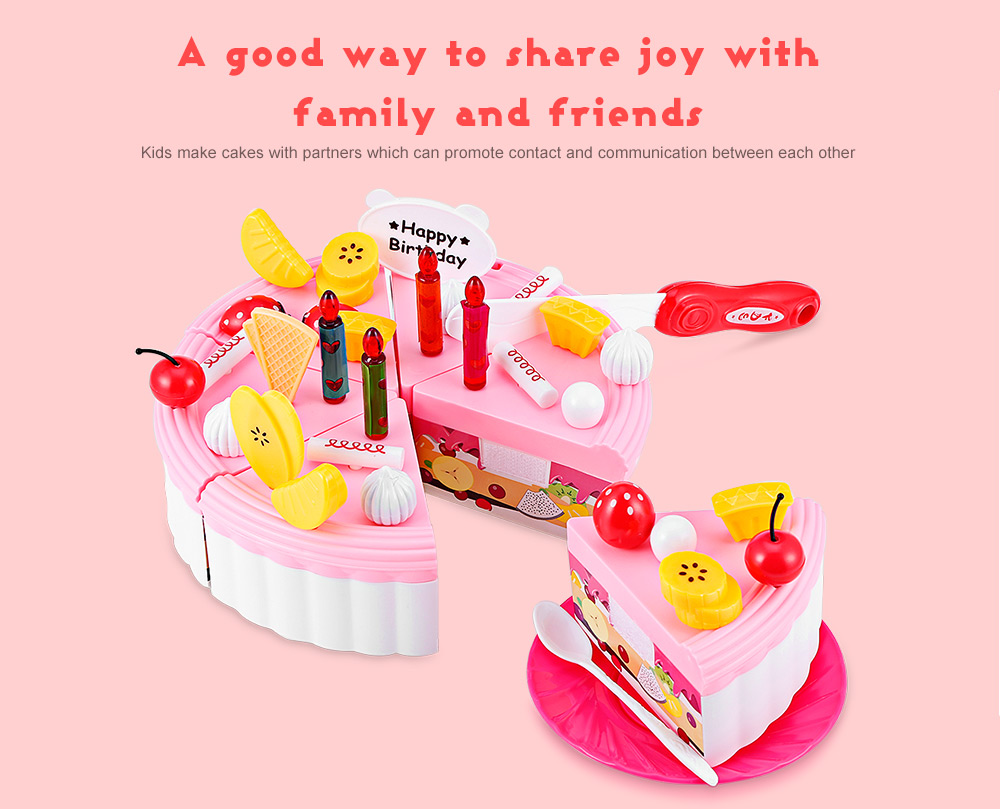 73PCS Birthday Party Food Fruit Cake Play Toy for Kids