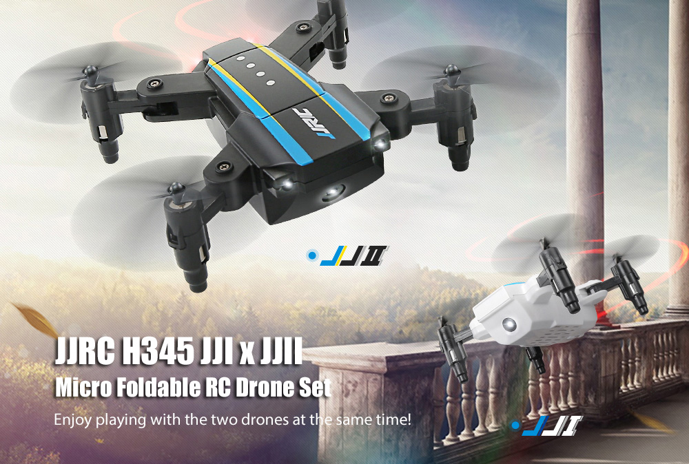 JJRC H345 JJI x JJII Micro Foldable RC Quadcopter Set 2.4GHz 4CH 6-axis Gyro / Headless Mode / One Key Return