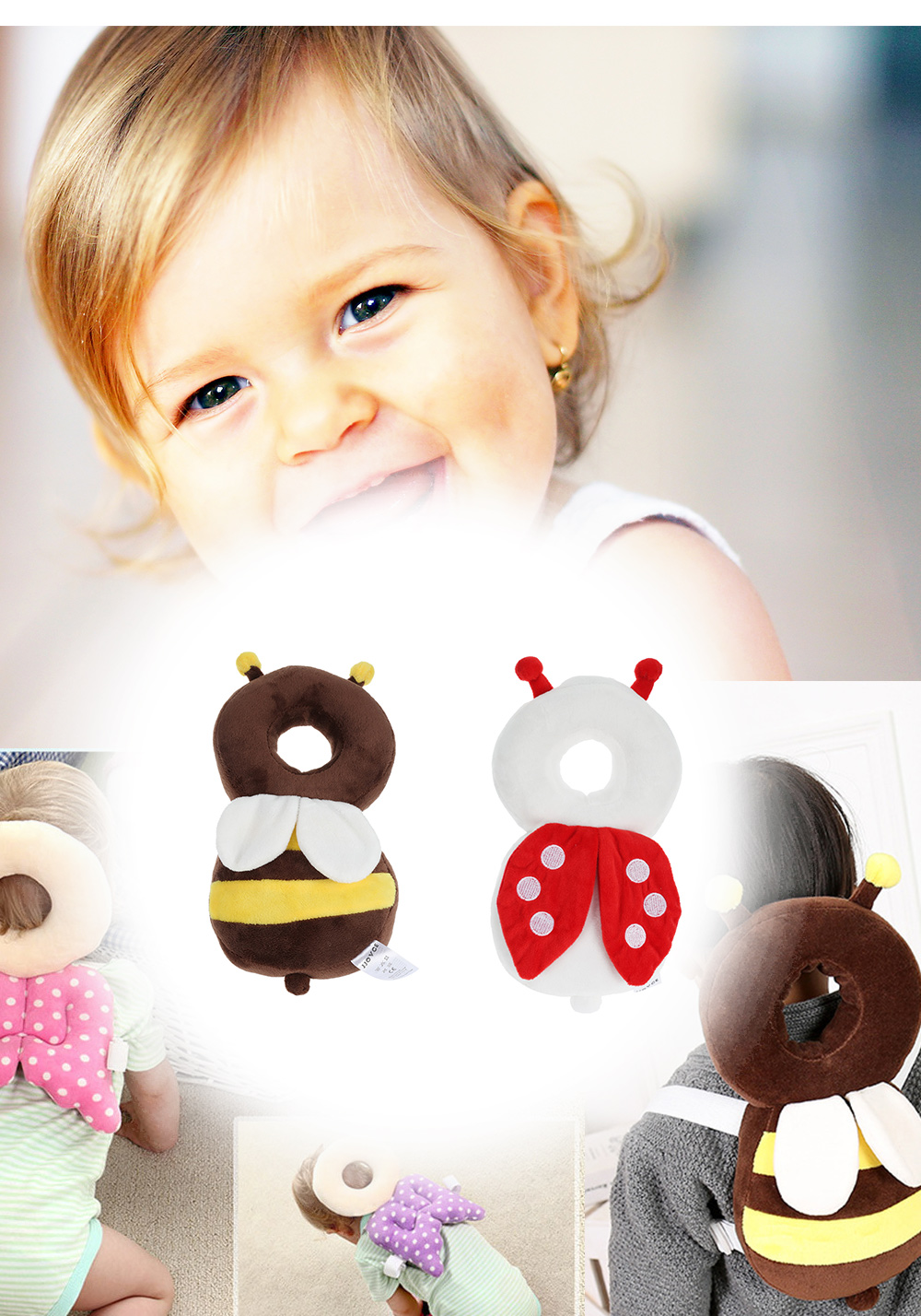 Toddler Baby Head Drop Protection Pad Headrest Pillow Toddler Baby Head Drop Protection Pad Headrest Pillow