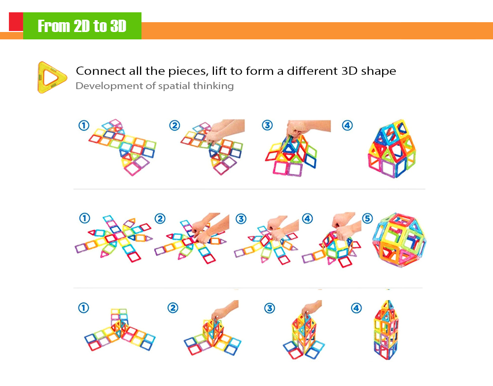 DIGE 60Pcs Magic Magnetic Block Educational Toy DIGE 60Pcs Magic Magnetic Block Educational Toy