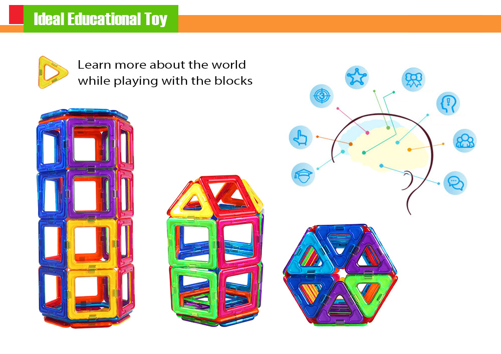 DIGE 60Pcs Magic Magnetic Block Educational Toy DIGE 60Pcs Magic Magnetic Block Educational Toy
