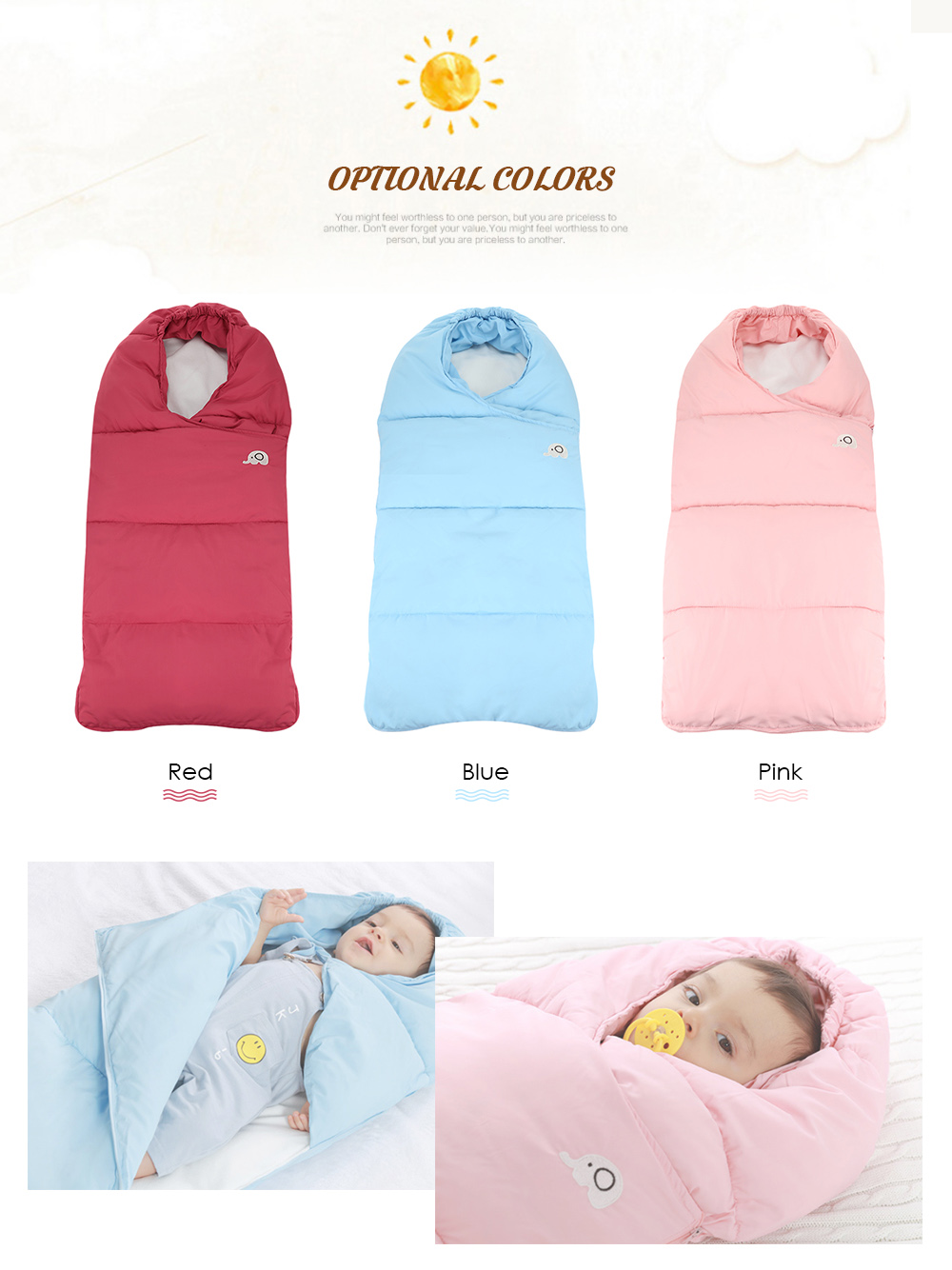 Baby Stroller Sleeping Bag Warm Swaddle Quilt Blanket Wrap Sleep Sack