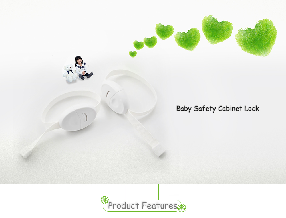 2pcs Children Protection Cabinet Lock for Baby Safety