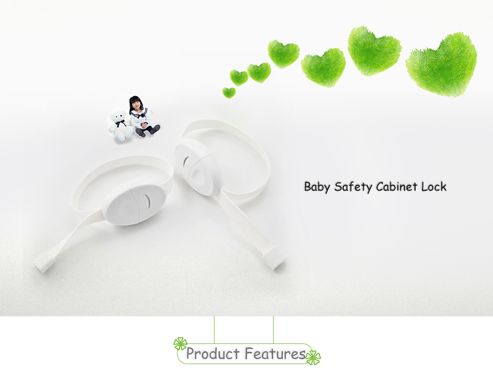 2pcs Children Protection Cabinet Lock for Baby Safety 2pcs Children Protection Cabinet Lock for Baby Safety