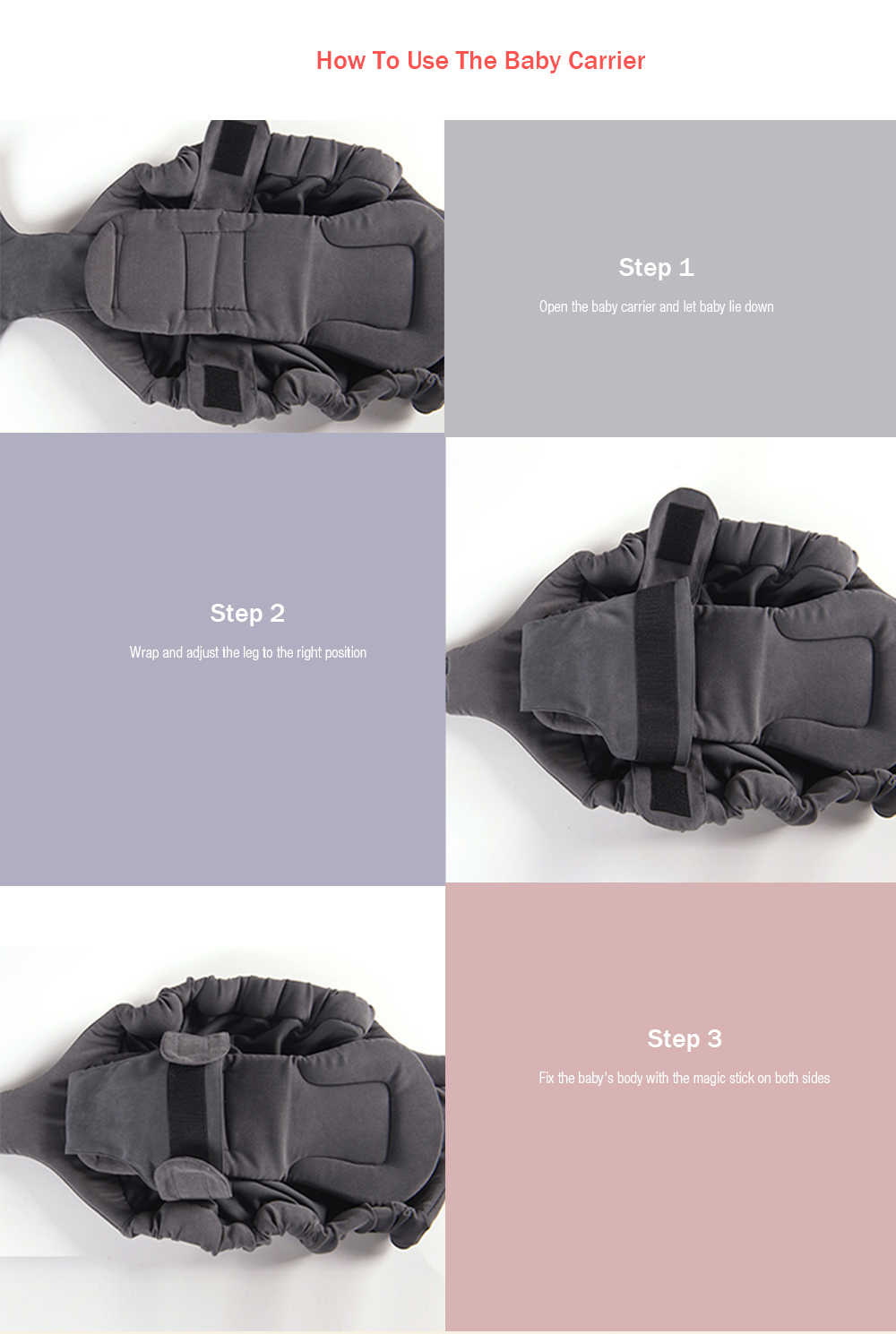 Newborn Baby Carrier Bag Cradle Sling Newborn Baby Carrier Bag Cradle Sling