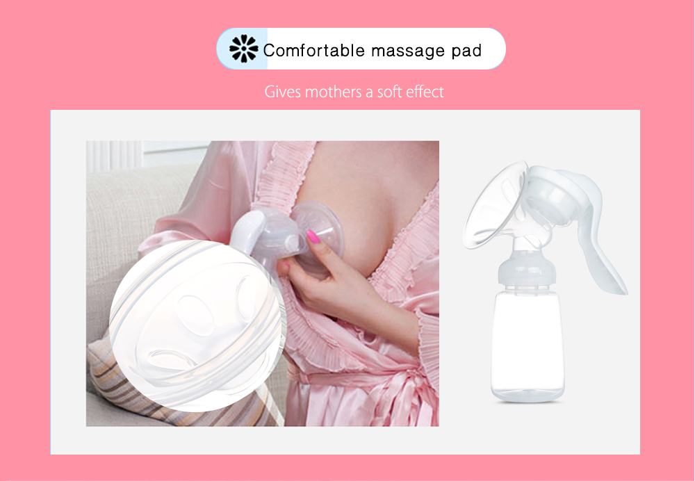 RealBubee Manual Breast Pump BPA Free Baby Breastfeeding Milk Bottle