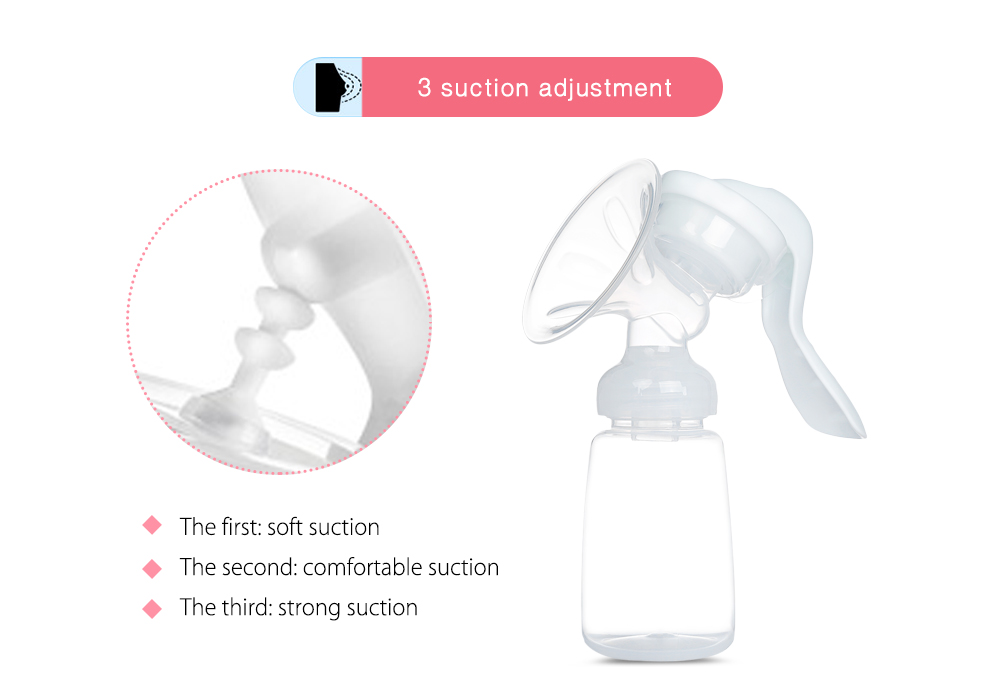 RealBubee Manual Breast Pump BPA Free Baby Breastfeeding Milk Bottle