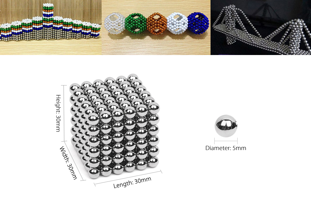 5mm Magnetic Ball Puzzle Novelty Toy for DIY - 216Pcs 5mm Magnetic Ball Puzzle Novelty Toy for DIY - 216Pcs