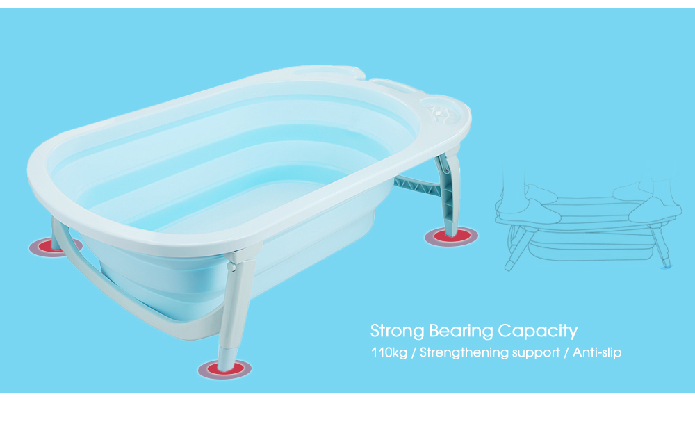 Portable Folding Children Baby Bathtub Bath Bucket