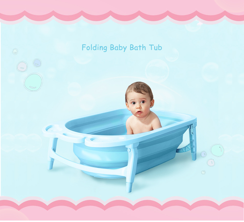 Portable Folding Children Baby Bathtub Bath Bucket