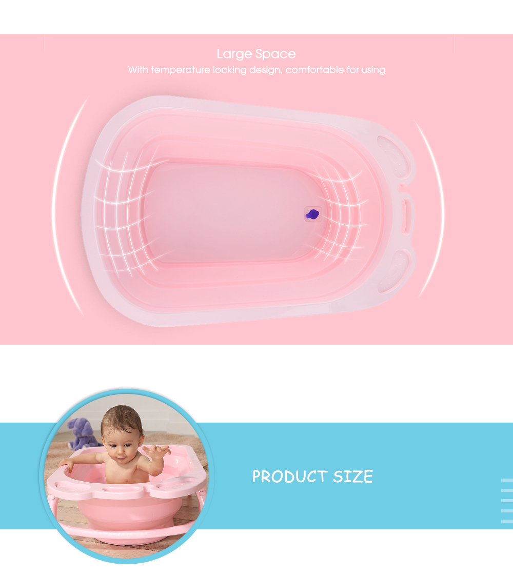 Portable Folding Children Baby Bathtub Bath Bucket