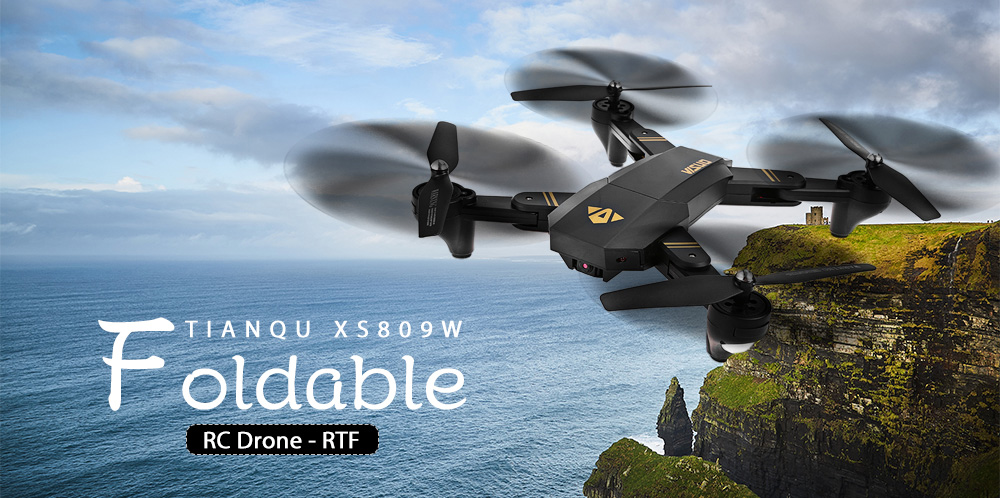 TIANQU XS809W Foldable RC Quadcopter RTF WiFi FPV / G-sensor Mode / One Key Return