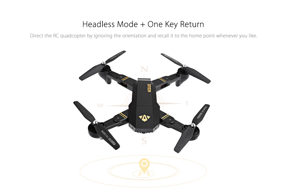 TIANQU XS809W Foldable RC Quadcopter RTF WiFi FPV / G-sensor Mode / One Key Return