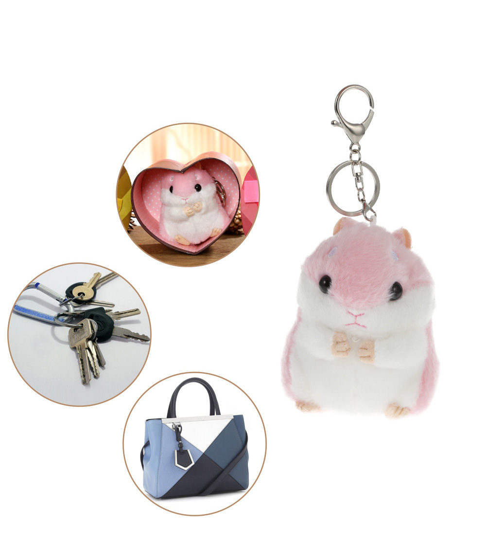 Creative Lovely Small Hamster Keychain Stuffed Toy