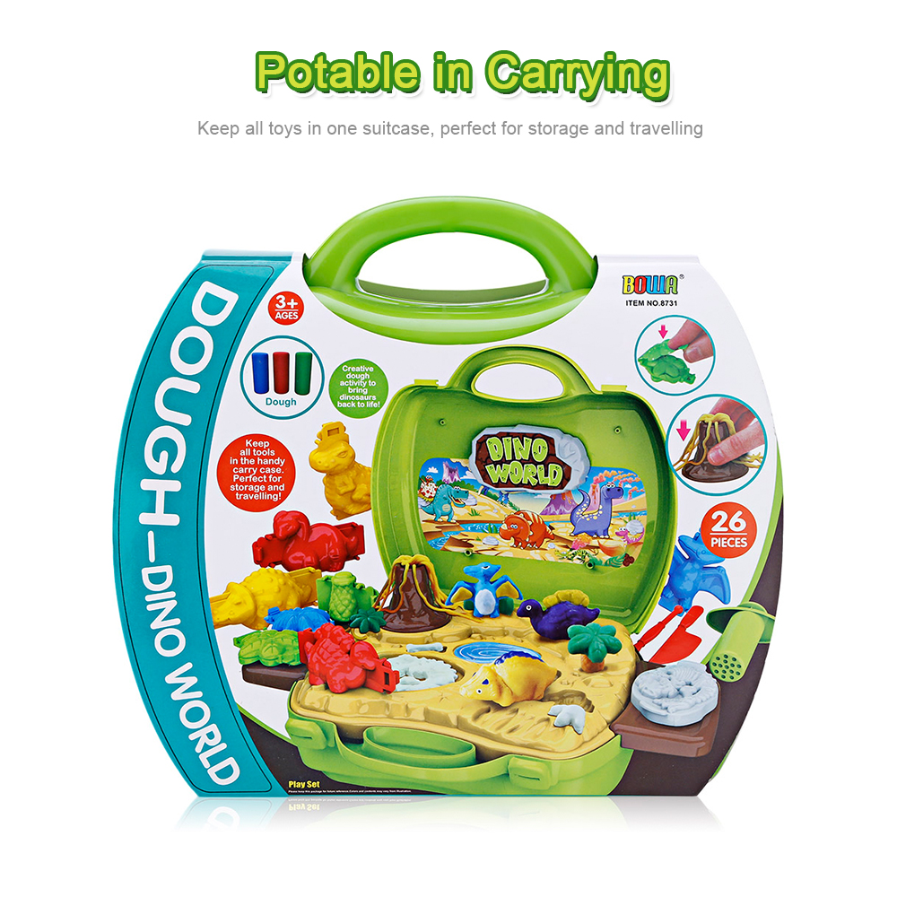 BOWA Suitcase Toy Kids Play Dough - Dinosaur BOWA Suitcase Toy Kids Play Dough - Dinosaur
