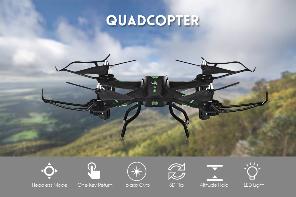 S5 RC Quadcopter 2.4G 4CH 6-axis Gyro Headless High Hold Mode 3D Unlimited Flip Drone RTF