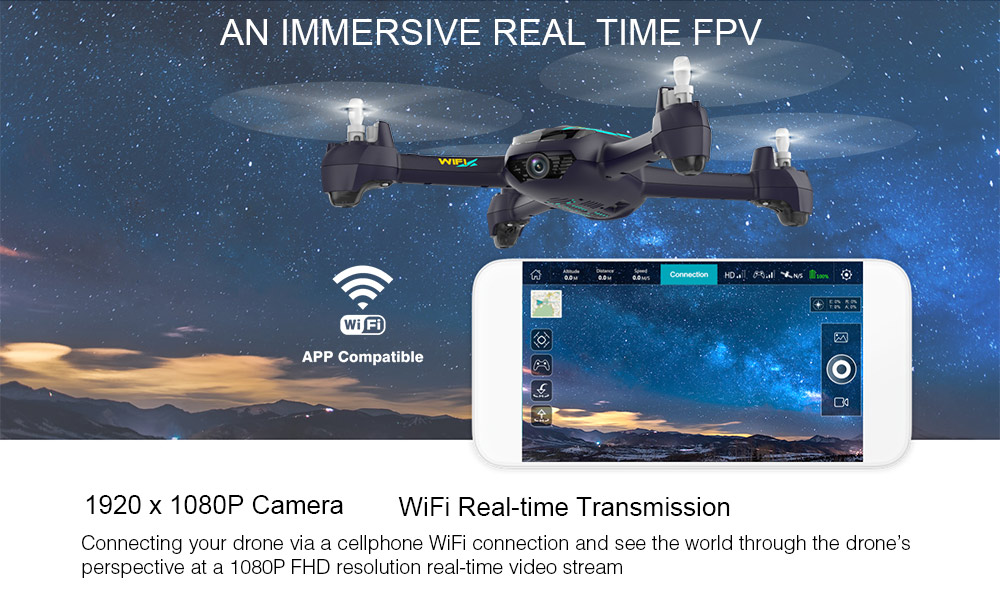 Hubsan H216A X4 DESIRE PRO RC Drone 1080P WiFi Camera / Altitude Hold / Waypoints / Headless Mode Hubsan H216A X4 DESIRE PRO RC Drone 1080P WiFi Camera / Altitude Hold / Waypoints / Headless Mode