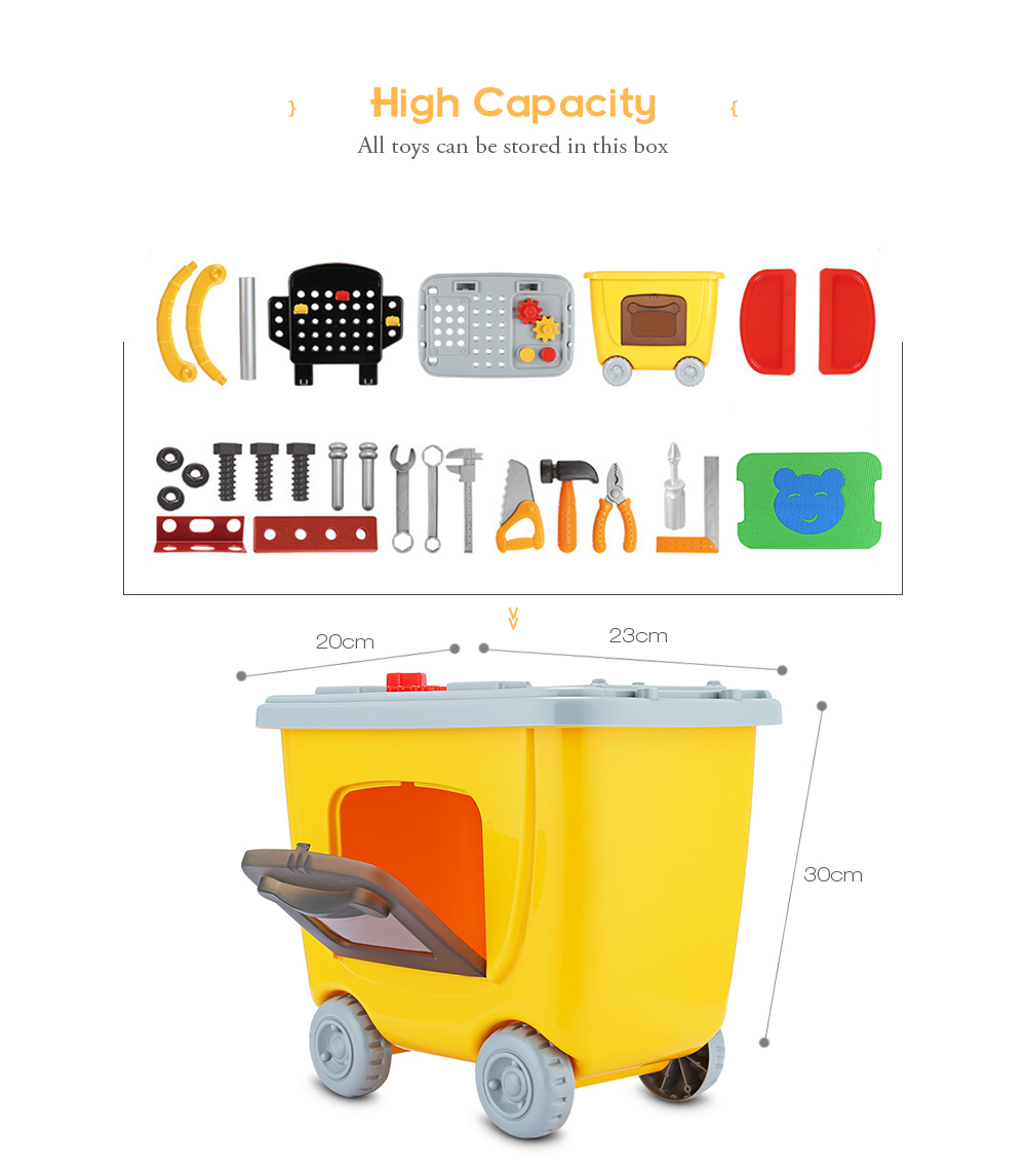 Ranxian RX1900-9 27pcs Kids Trolley Toys Children Simulation Repair Tools Educational Pretend Play Bauble Ranxian RX1900-9 27pcs Kids Trolley Toys Children Simulation Repair Tools Educational Pretend Play Bauble