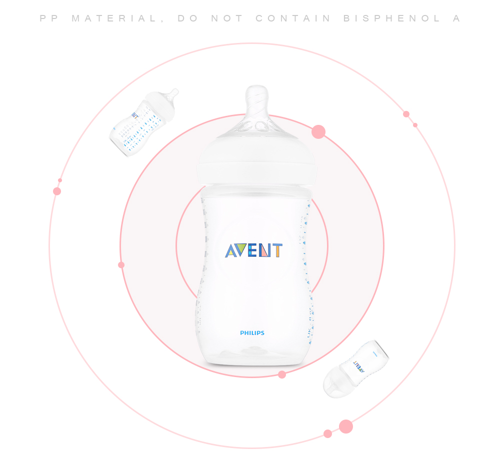 Avent 2pcs 9oz / 260ml Baby PP Milk Bottle Training Feeding Drinking Cup