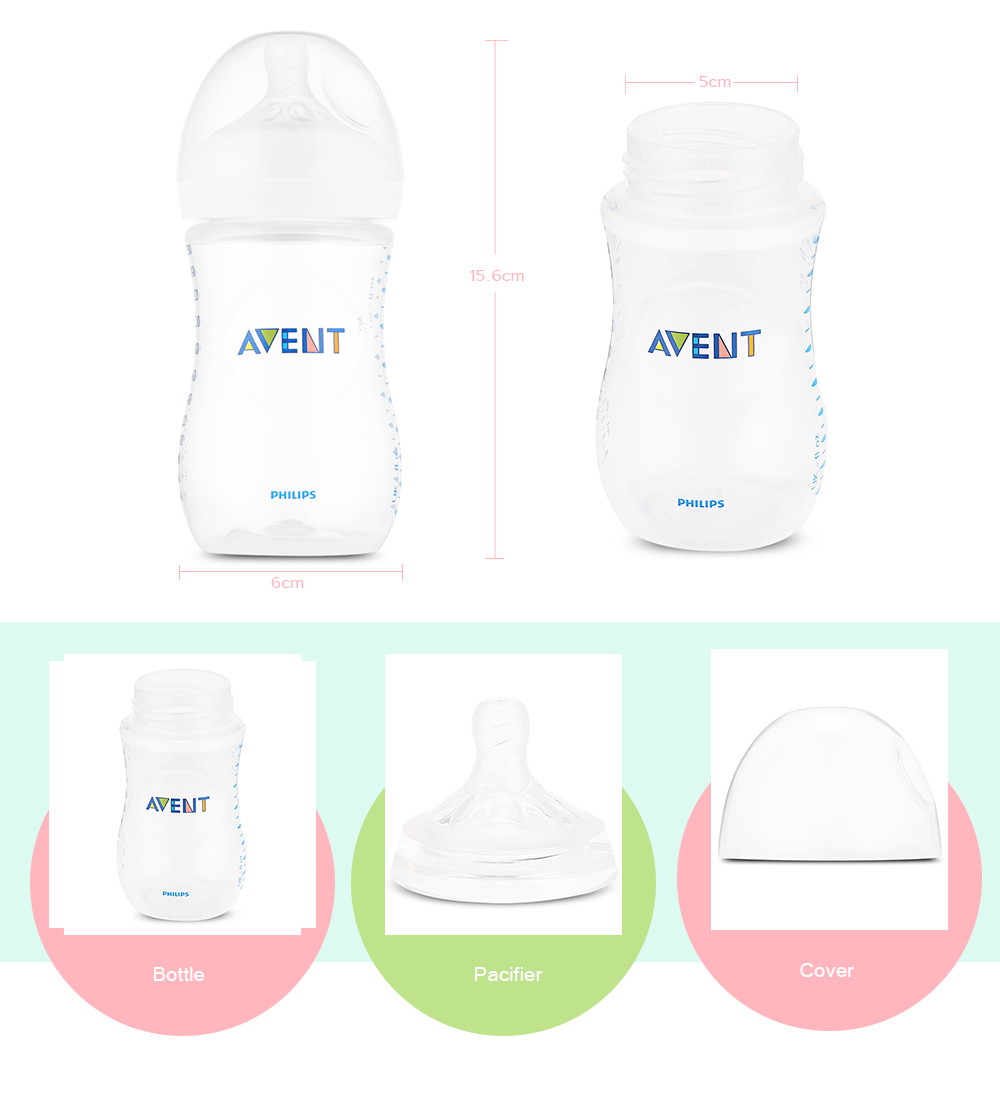 Avent 2pcs 9oz / 260ml Baby PP Milk Bottle Training Feeding Drinking Cup