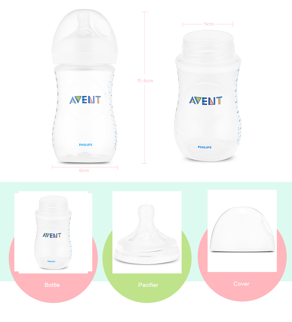 Avent 2pcs 9oz / 260ml Baby PP Milk Bottle Training Feeding Drinking Cup Avent 2pcs 9oz / 260ml Baby PP Milk Bottle Training Feeding Drinking Cup