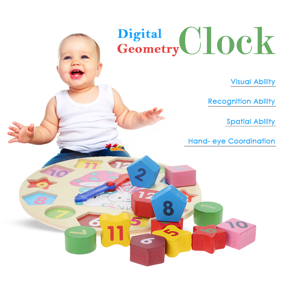Digital Geometry Clock Educational Toy