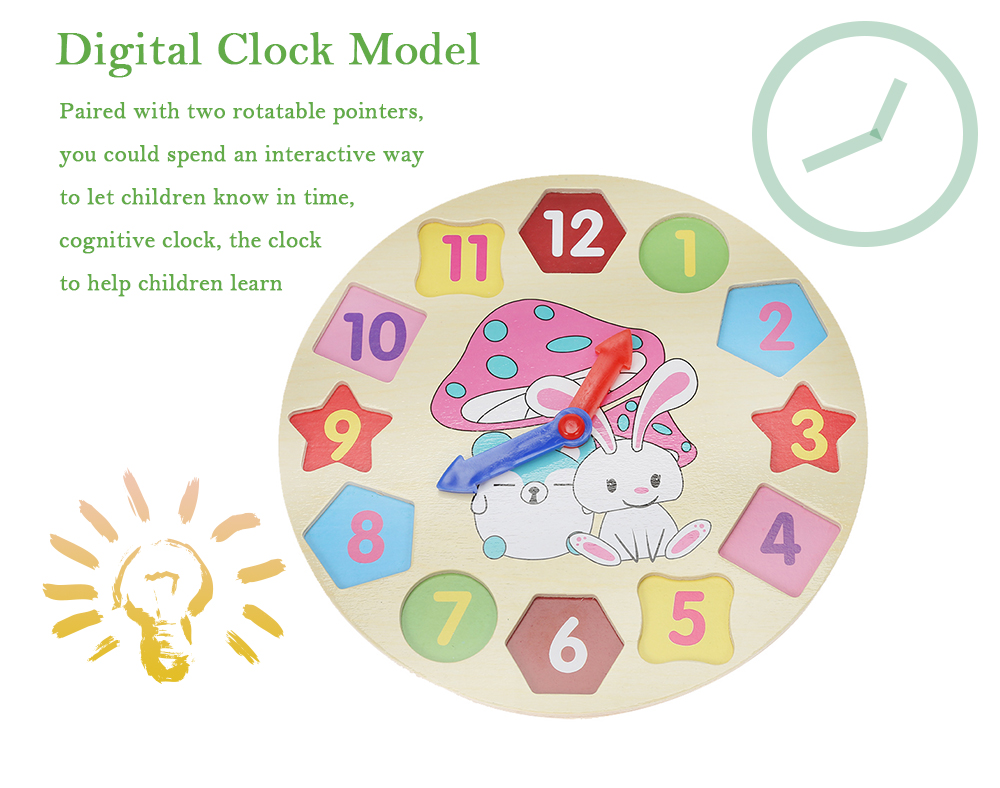 Digital Geometry Clock Educational Toy