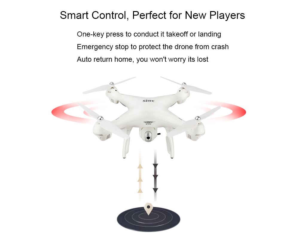 SJRC S70W RC Drone WiFi FPV / Double GPS Module / Altitude Hold / Follow Me / Headless Mode SJRC S70W RC Drone WiFi FPV / Double GPS Module / Altitude Hold / Follow Me / Headless Mode