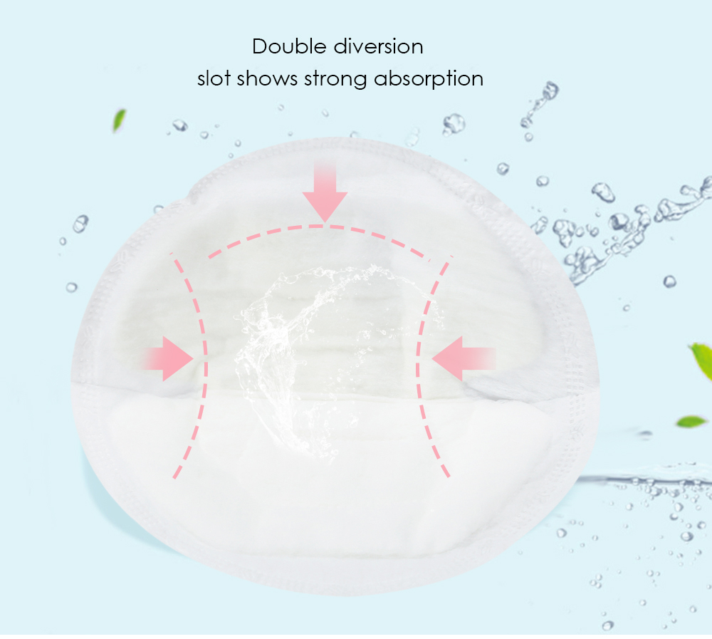 RealBubee 100pcs Disposable Breathable Anti-spill Leak-proof Breast Nursing Pads