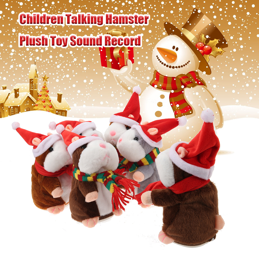 Christmas Style Kawaii Talking Hamster Plush Toy Sound Record Children Christmas Style Kawaii Talking Hamster Plush Toy Sound Record Children