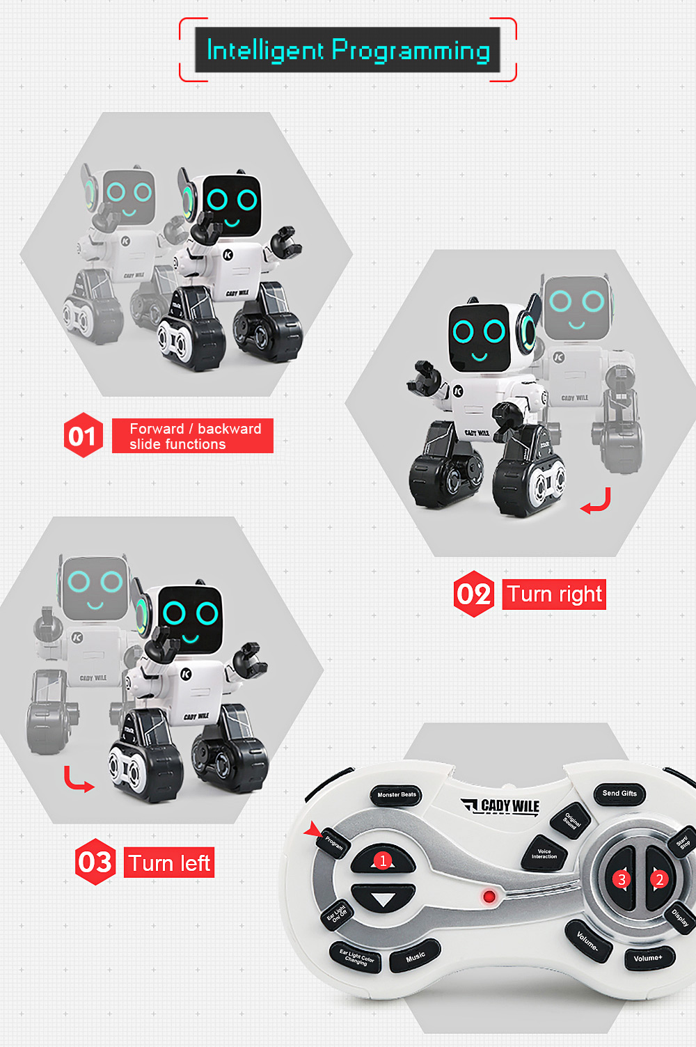 JJRC R4 Multifunctional Voice-activated Intelligent RC Robot JJRC R4 Multifunctional Voice-activated Intelligent RC Robot