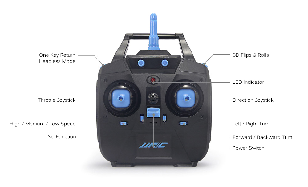 JJRC H23 2.4G RC Quadcopter Land / Sky 2 in 1 6 Axis Gyro UFO Headless Mode / One Key Return Feature