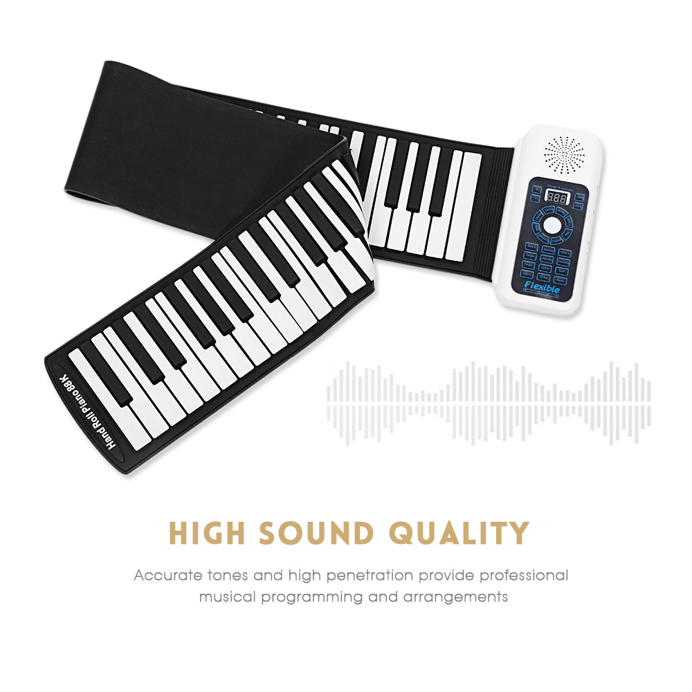 Portable Silicone 88 Keys Hand Roll Up Piano with MIDI Electronic Keyboard Portable Silicone 88 Keys Hand Roll Up Piano with MIDI Electronic Keyboard