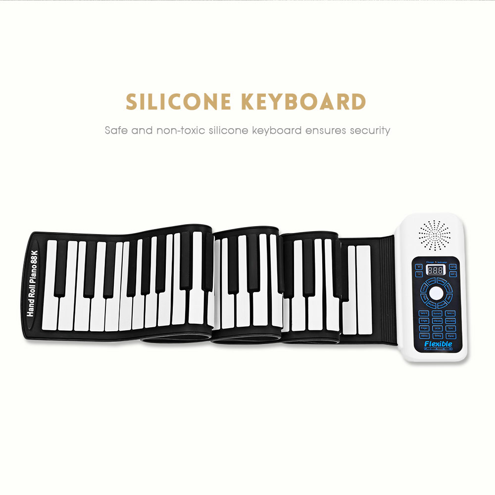 Portable Silicone 88 Keys Hand Roll Up Piano with MIDI Electronic Keyboard Portable Silicone 88 Keys Hand Roll Up Piano with MIDI Electronic Keyboard
