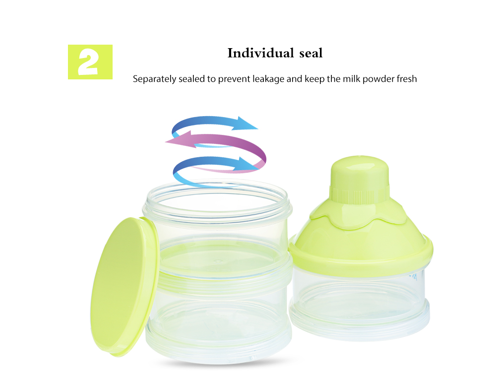 Avent Portable Milk Powder Dispenser 3 Screw-on Containers Baby Infant Feeding Box