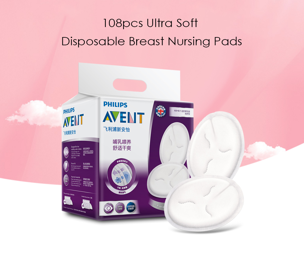 Avent 108pcs Ultra Soft Disposable Breathable Anti-spill Leak-proof Breast Nursing Pads Avent 108pcs Ultra Soft Disposable Breathable Anti-spill Leak-proof Breast Nursing Pads
