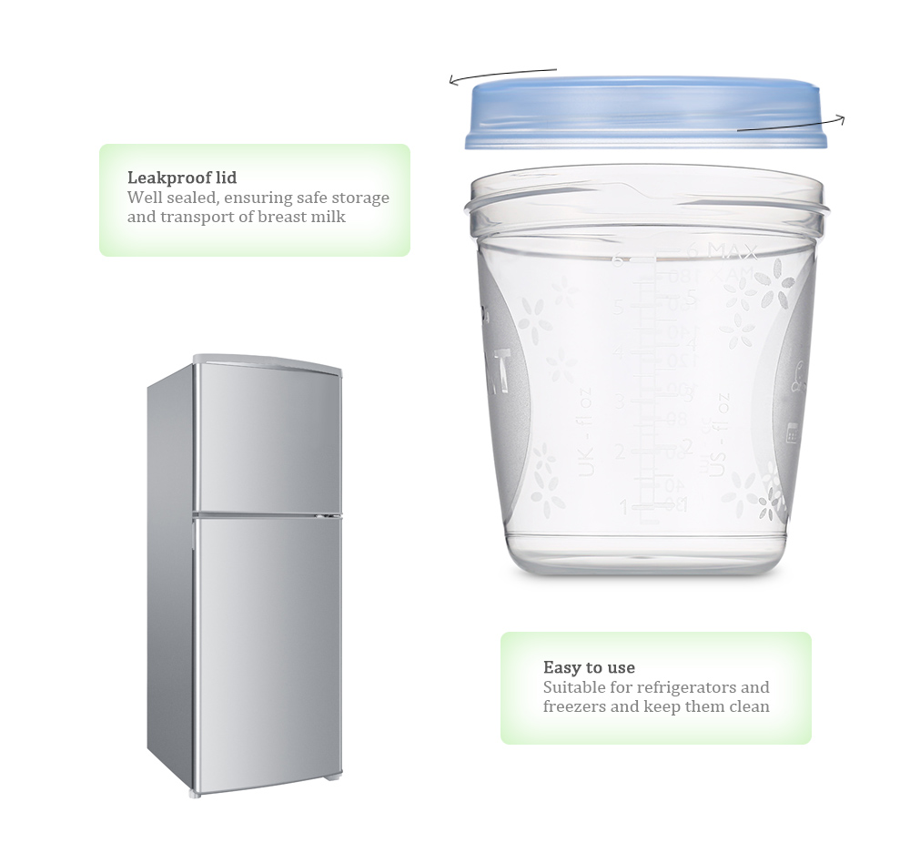 Avent 5pcs Reusable Baby 6oz / 180ml Breast Milk Storage Cups Avent 5pcs Reusable Baby 6oz / 180ml Breast Milk Storage Cups