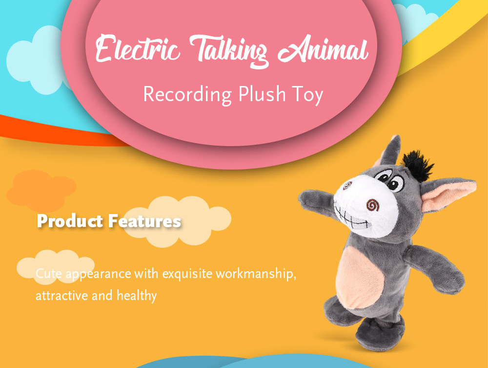 Electric Talking Animal Recording Plush Toy