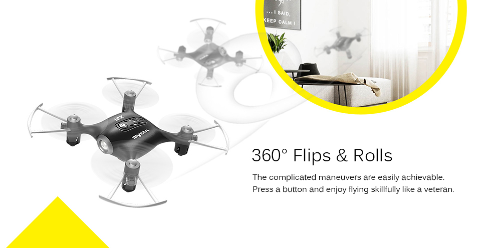 SYMA X21 Mini RC Drone RTF 2.4GHz 4CH 6-axis Gyro / Altitude Hold / 360-degree Rotation SYMA X21 Mini RC Drone RTF 2.4GHz 4CH 6-axis Gyro / Altitude Hold / 360-degree Rotation